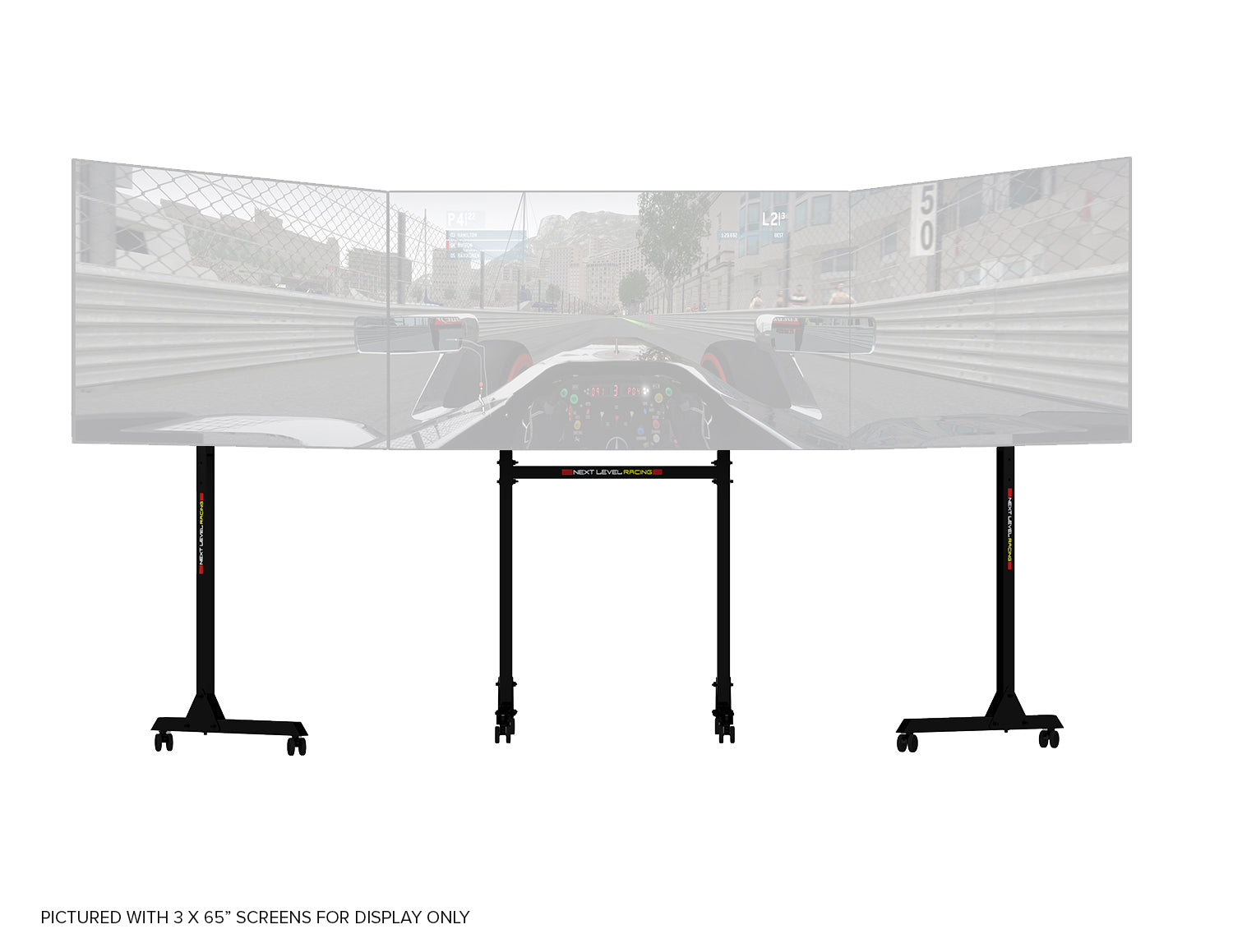 Free Standing Triple Monitor Stand
