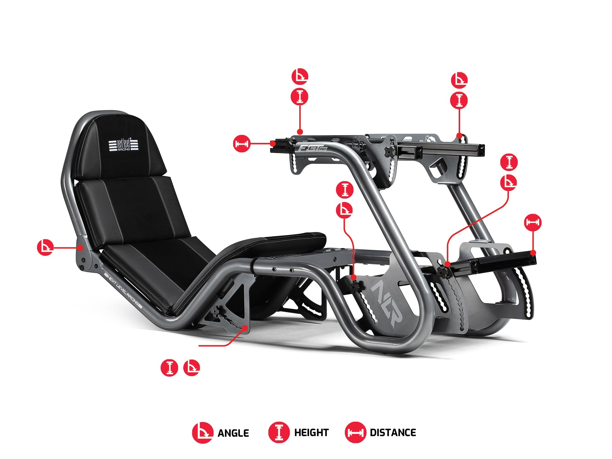F-GT Pro Formula and GT Racing Cockpit - Grey Edition